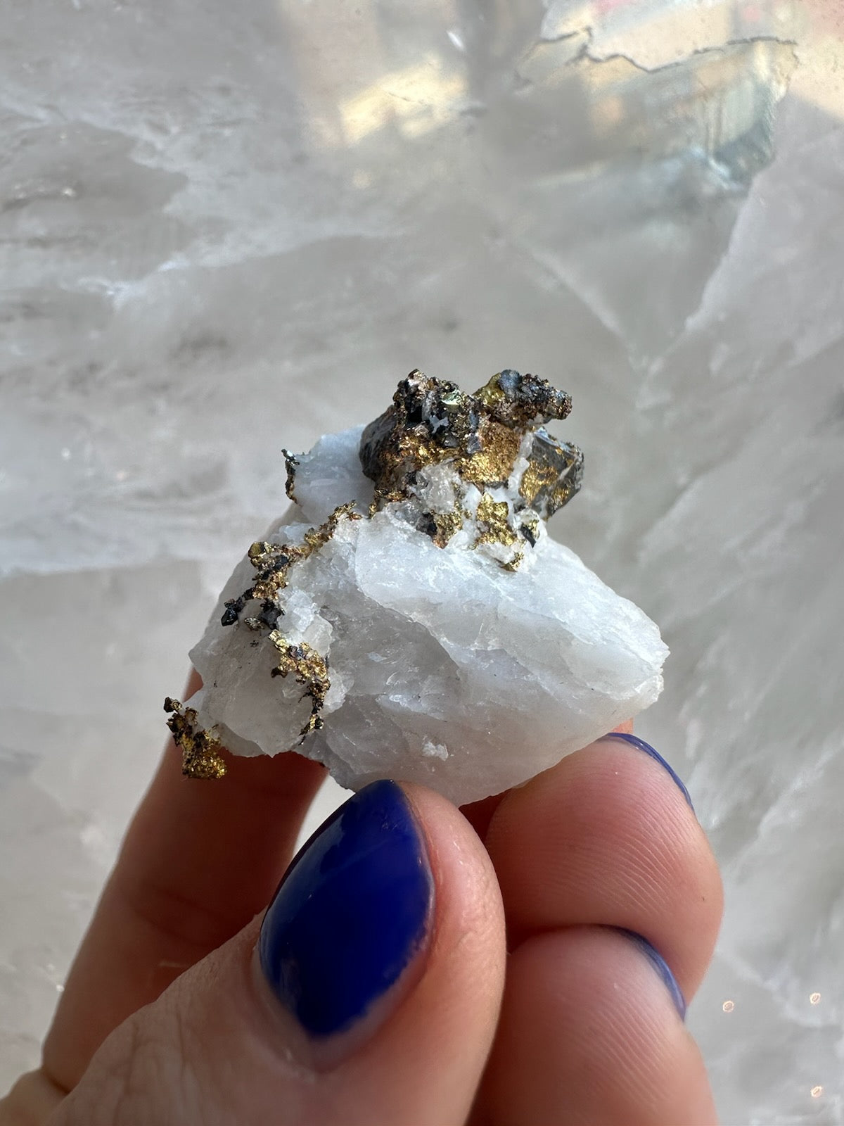 Crystalline Gold with Arsenopyrite on Quartz Sierra Co., Alleghany by Rare Earth Gallery - product image 5 for Resin Society