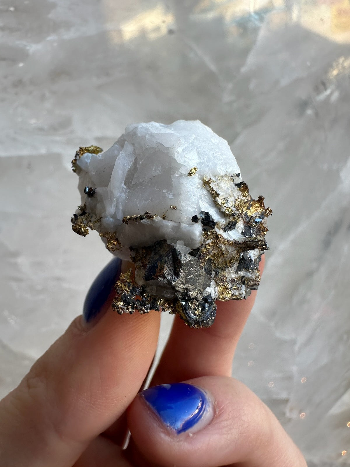 Crystalline Gold with Arsenopyrite on Quartz Sierra Co., Alleghany by Rare Earth Gallery - product image 6 for Resin Society