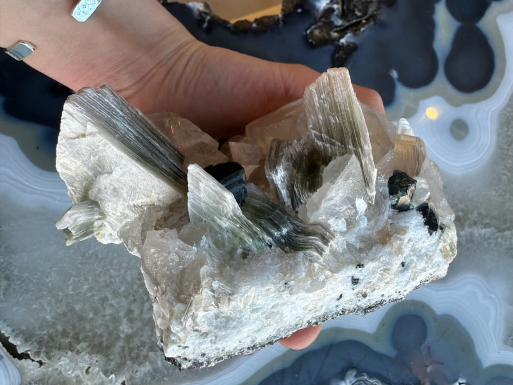 Blue Indicolite Tourmaline on Matrix from Nuristan, Afghanistan by Rare Earth Gallery - product image 8 for Resin Society