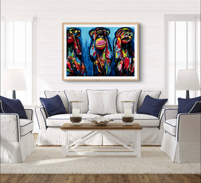 Wise Monkeys - Art Prints detail image - Resin Society