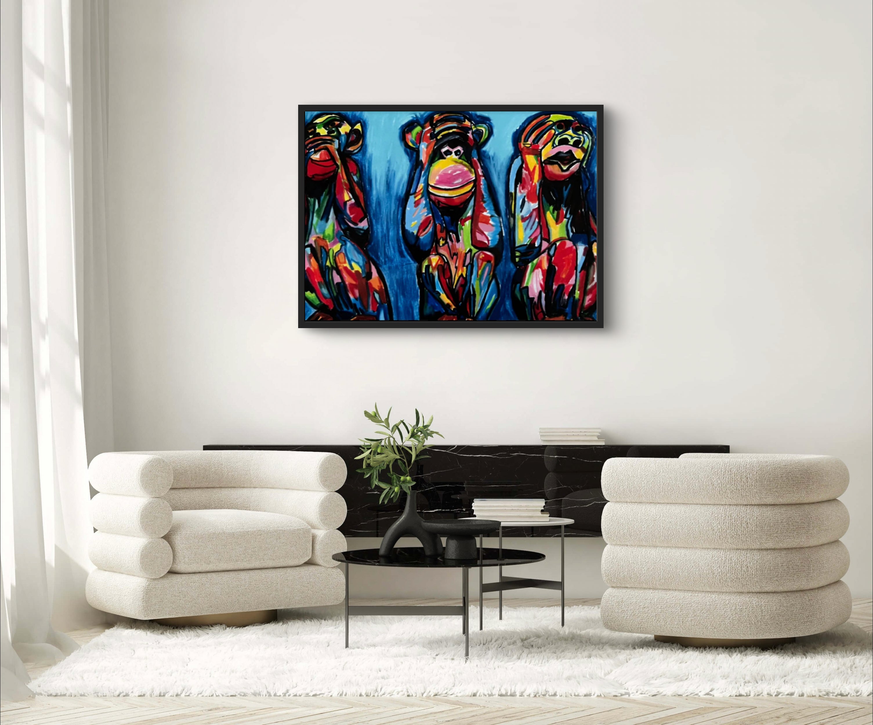Wise Monkeys - Art Prints detail image - Resin Society