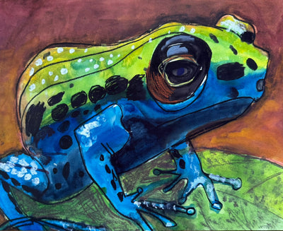 Watercolor Frog III - Art Prints by Vichy's Art - Resin Society