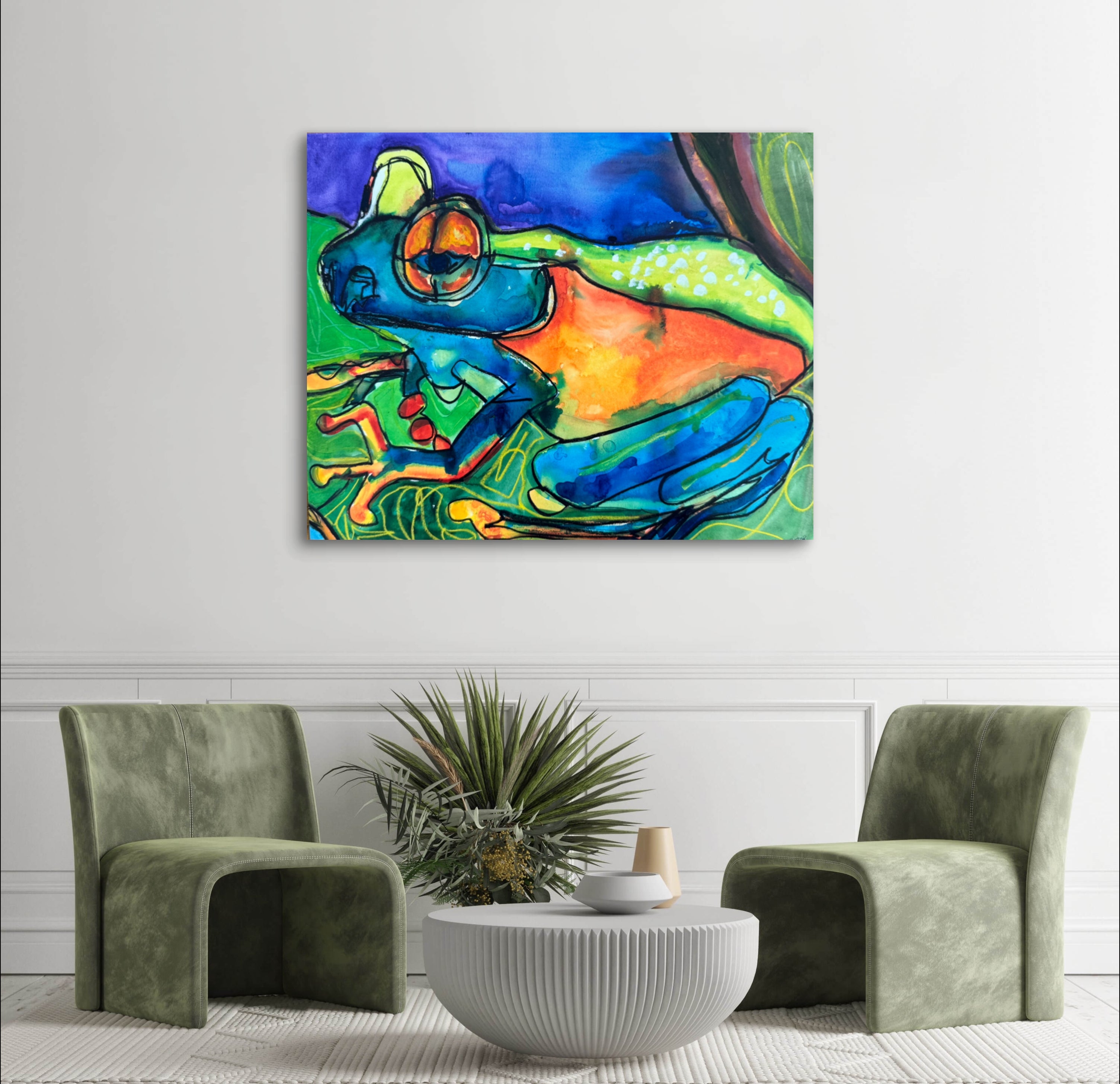 Watercolor Frog II - Art Prints detail image - Resin Society