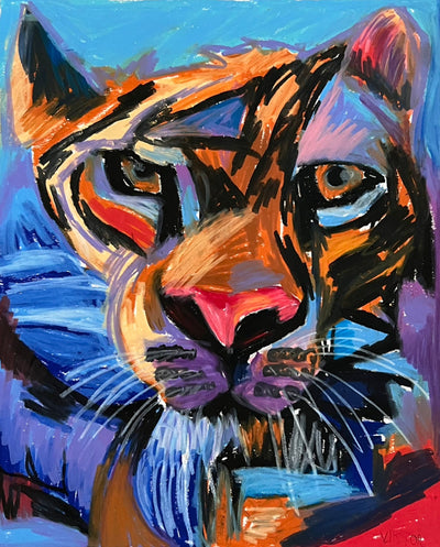 Colorful Tiger - Art Prints by Vichy's Art - Resin Society