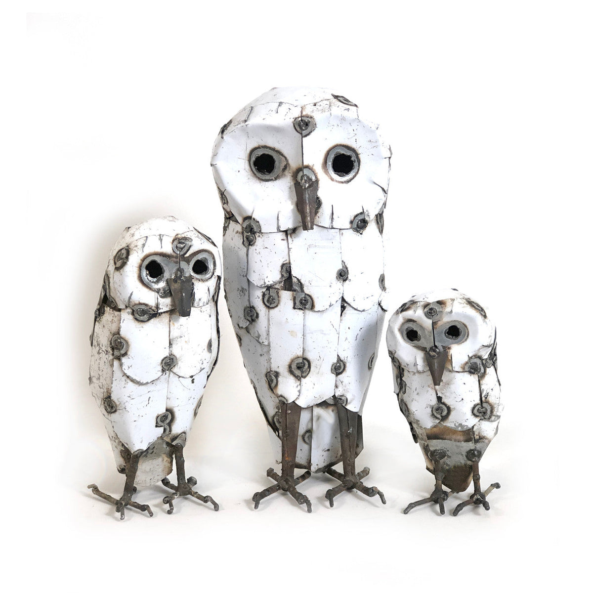Snowy White Owls - Recycled Metal by Mbare Ltd - main product image for Resin Society