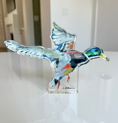 Take Flight Mallard Duck Acrylic Tabletop Art