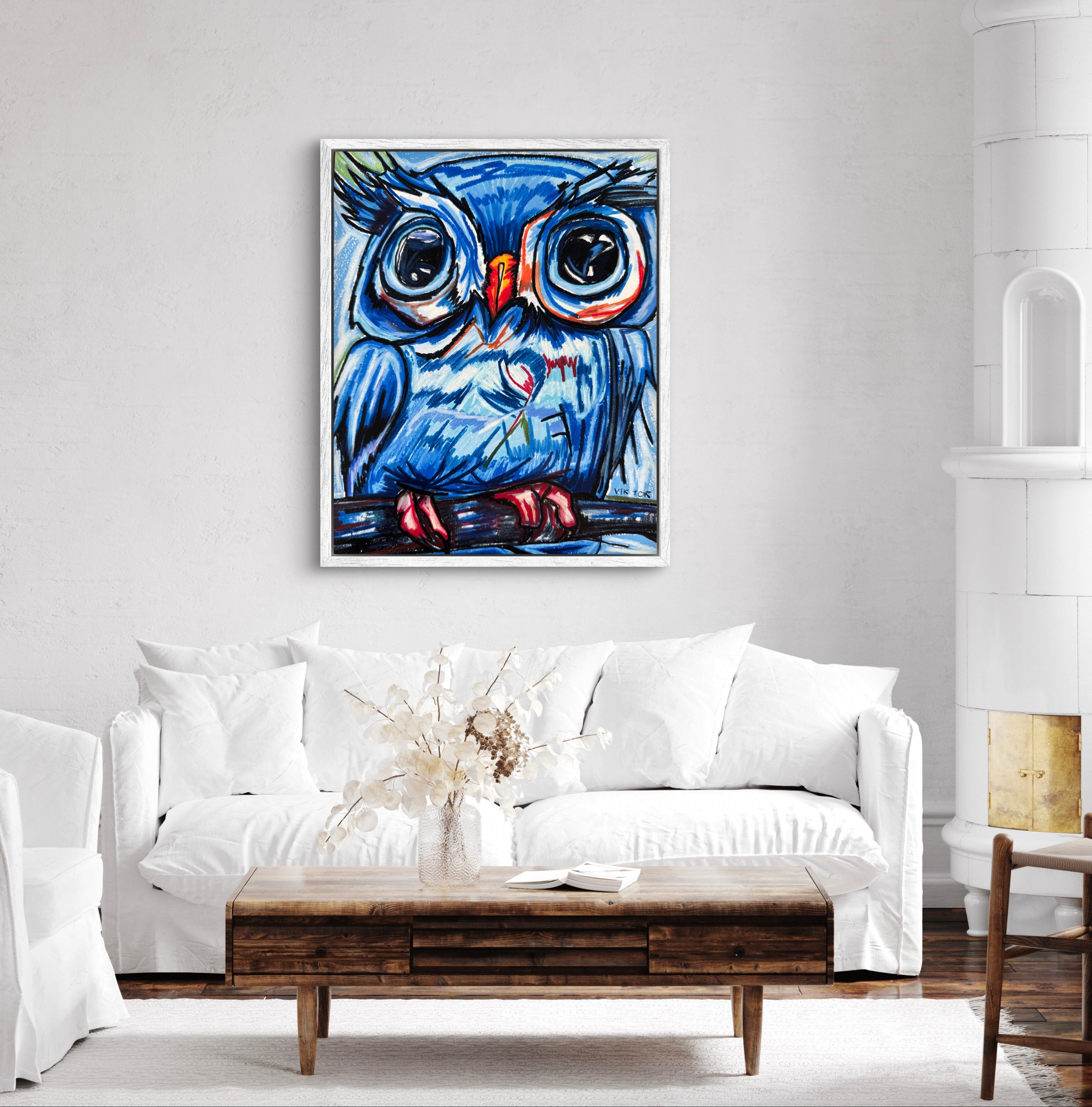 The Blue Owl - Art Prints detail image - Resin Society