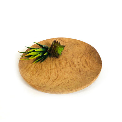 Round Teak Serving Platter by Mbare Ltd - main product image for Resin Society