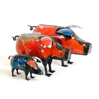 Cute Piggy - Colorful Recycled Metal by Mbare Ltd - main product image for Resin Society