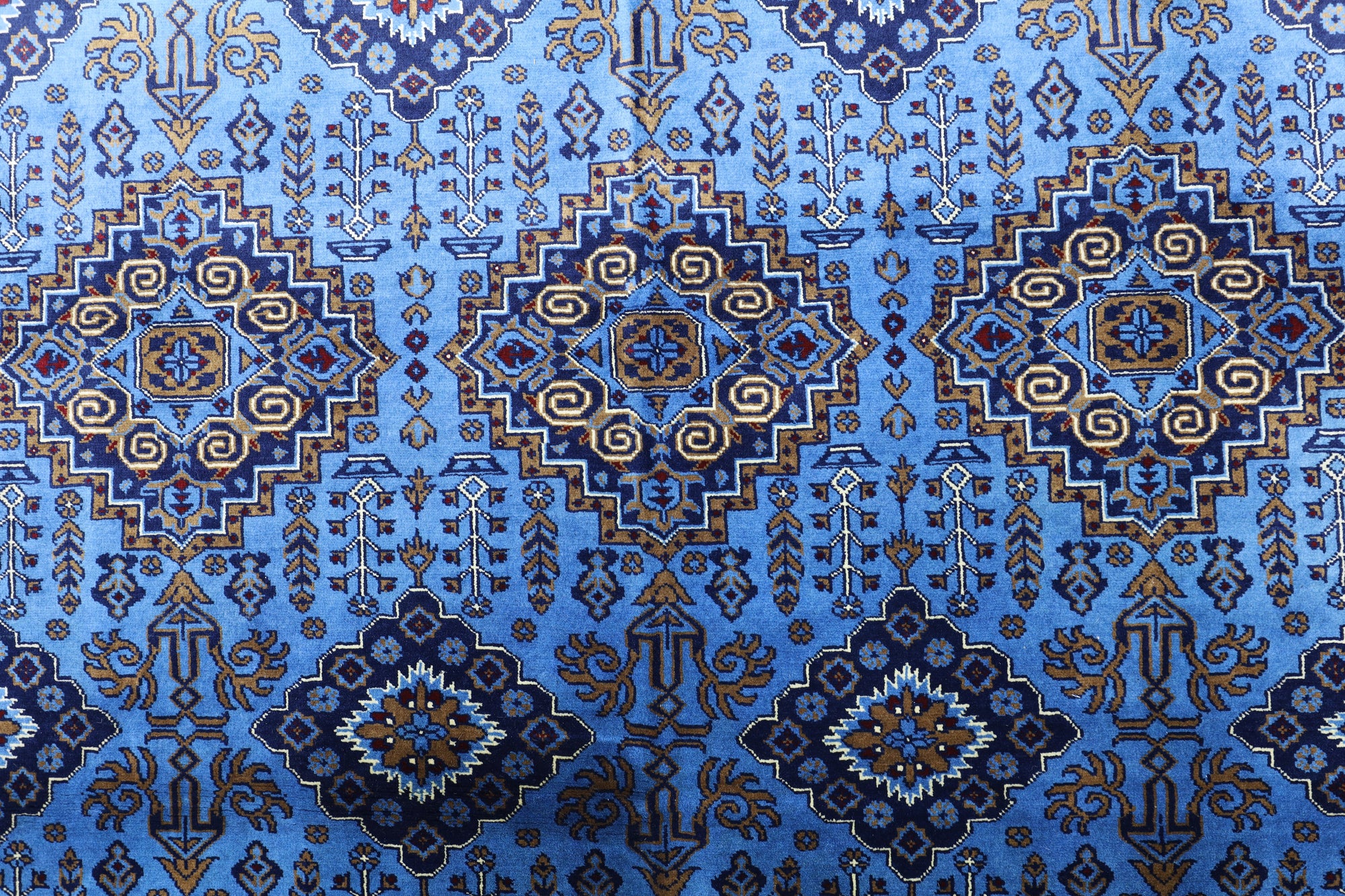 Hand-Knotted Afghani Zerkhaki Wool Rug – 6’7″ x 9’3″ by Rugistan - product image 4 for Resin Society