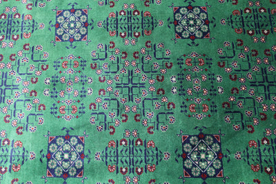 Hand-Knotted Afghani Bukharayi Wool Rug – 6’7″ x 9’9″ by Rugistan - product image 4 for Resin Society