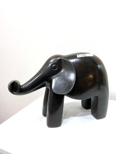 Happy Stone Elephant - One of a Kind Sculpture by Mbare Ltd - main product image for Resin Society