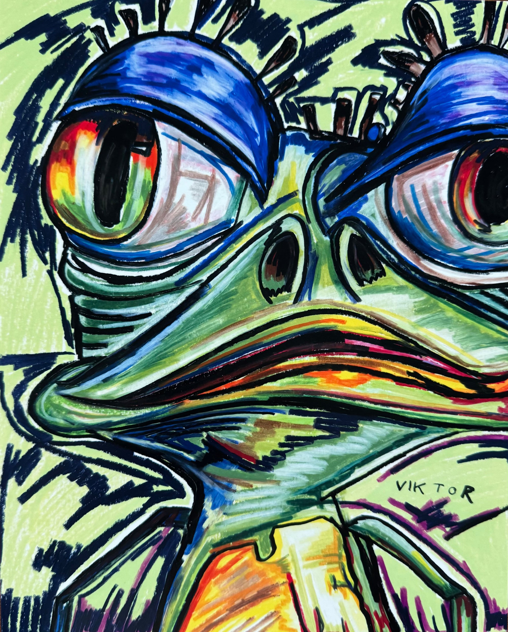 Crazy Frog - Art Prints by Vichy's Art - Resin Society