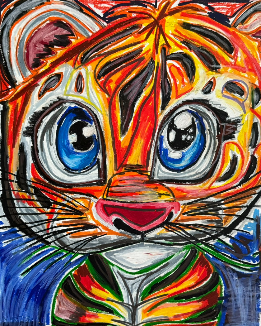 Baby Tiger - Art Prints by Vichy's Art - Resin Society