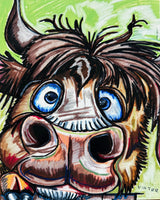 Cute Bull - Art Prints by Vichy's Art - Resin Society