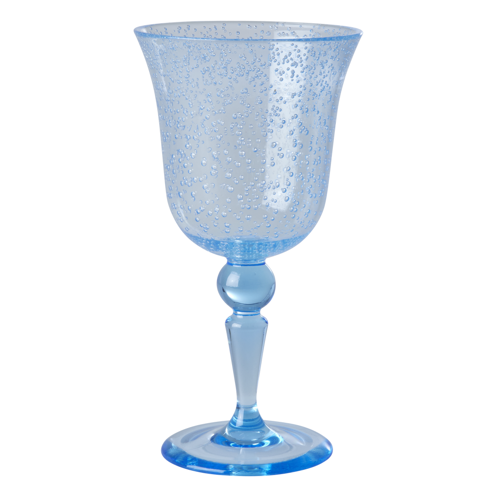Acrylic Wine Glass - Mint - Bubble Design by Rice By Rice - main product image for Resin Society