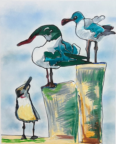 The Seagulls - Art Prints by Vichy's Art - Resin Society