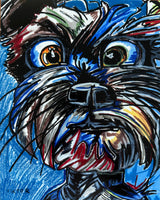 The Blue Schnauzer - Art Prints by Vichy's Art - Resin Society