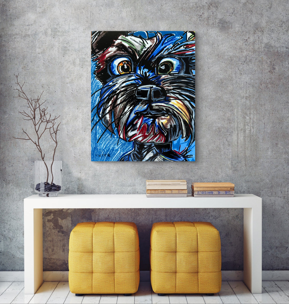 The Blue Schnauzer - Art Prints detail image - Resin Society