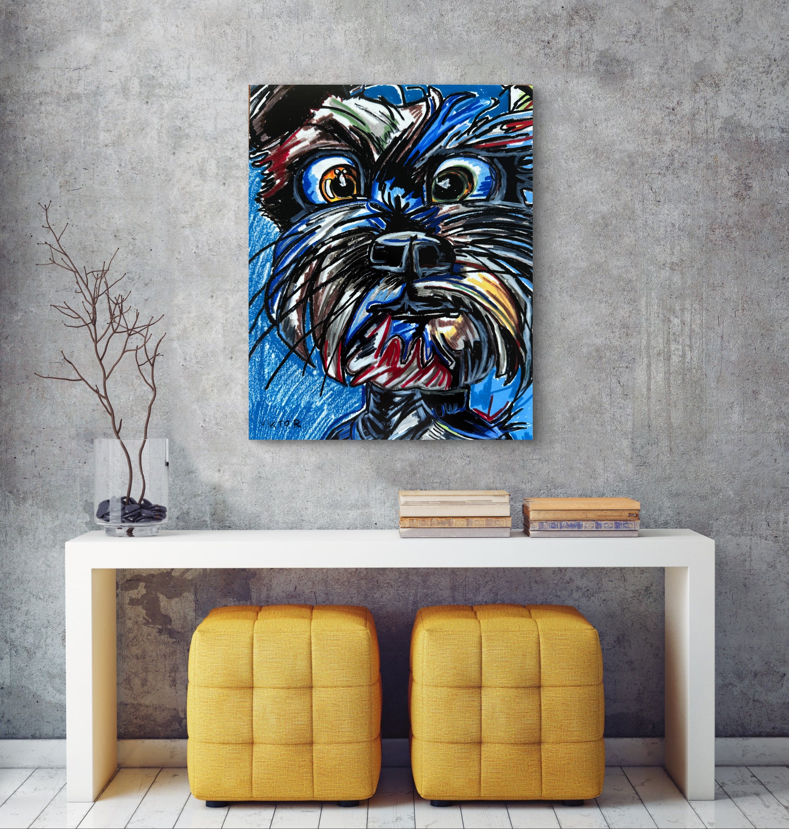 The Blue Schnauzer - Art Prints detail image - Resin Society