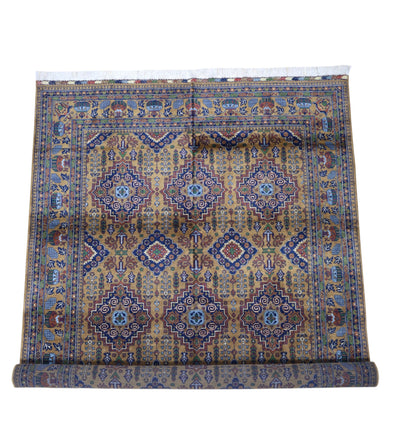 Hand-Knotted Zerkhaki Afghan Wool Area Rug – 6'7" x 9'7" by Rugistan - product image 5 for Resin Society