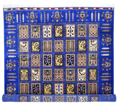 Hand-Knotted Bakhtiari Afghan Wool Area Rug – 6'7" x 9'9" by Rugistan - product image 4 for Resin Society