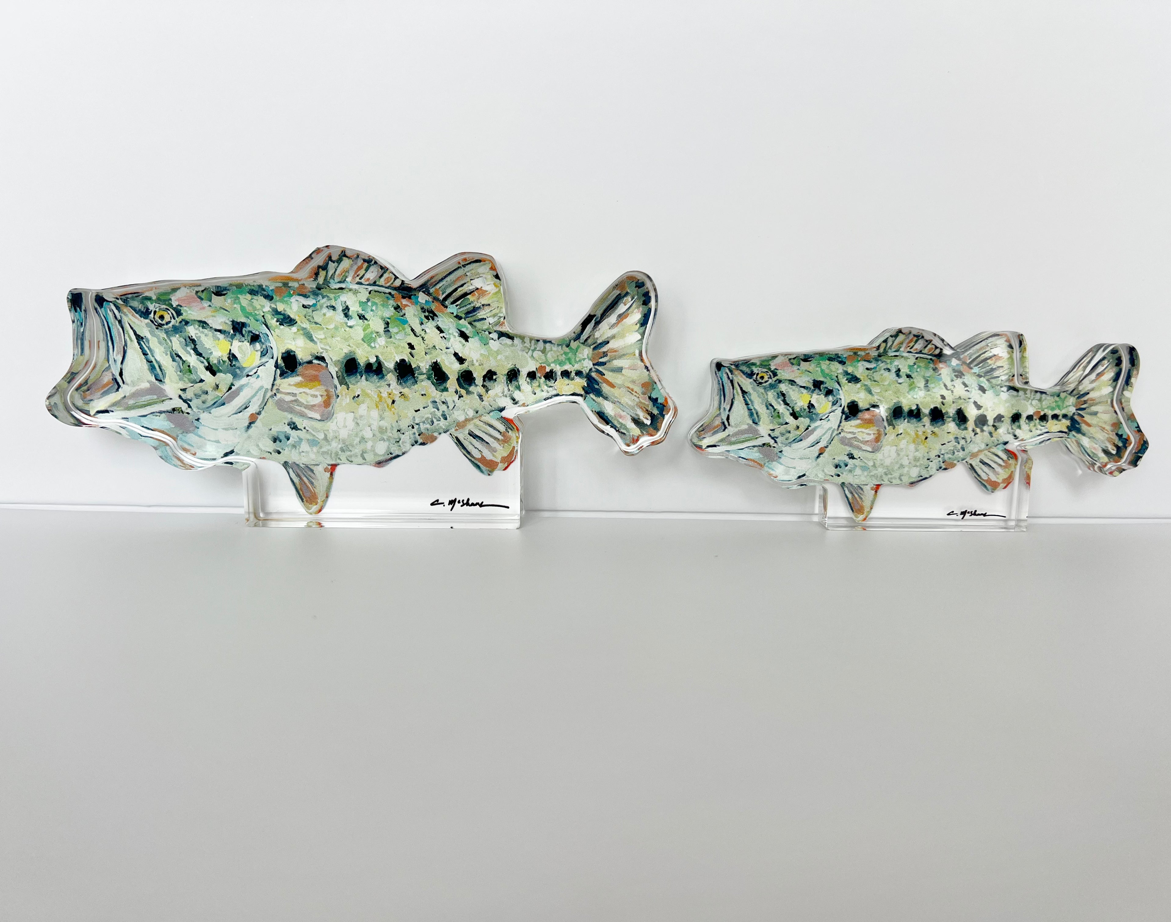 Gone Fishin Bass Acrylic Tabletop Art