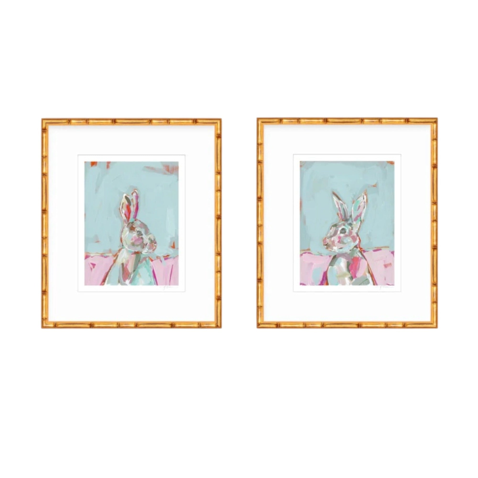 Bunny Girl Fine Art Print showing a girl with a bunny on premium archival paper
