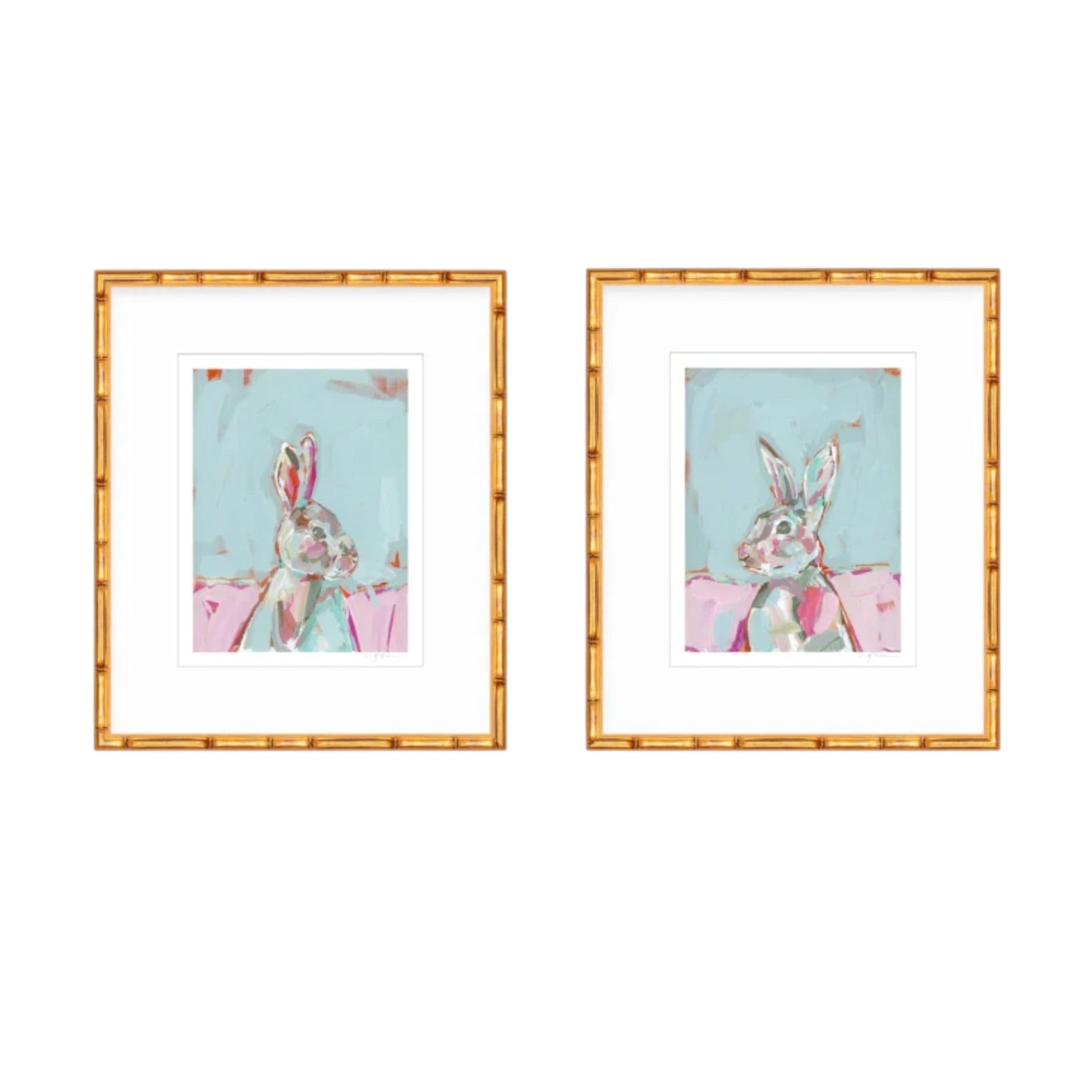 Bunny Girl Fine Art Print showing a girl with a bunny on premium archival paper