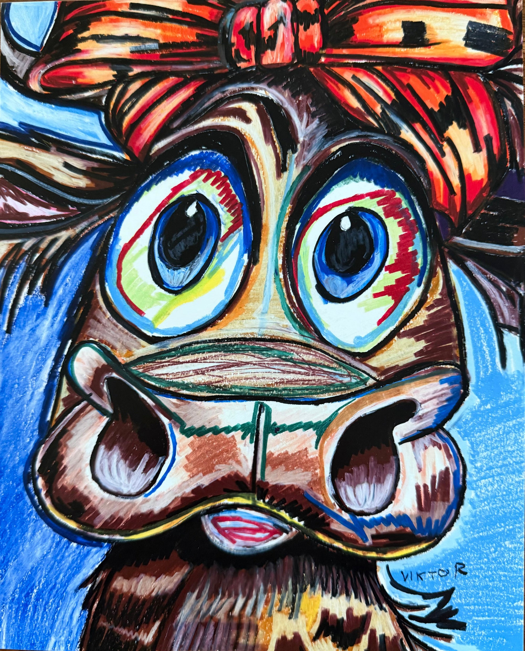 Cow Girl - Art Prints by Vichy's Art - Resin Society