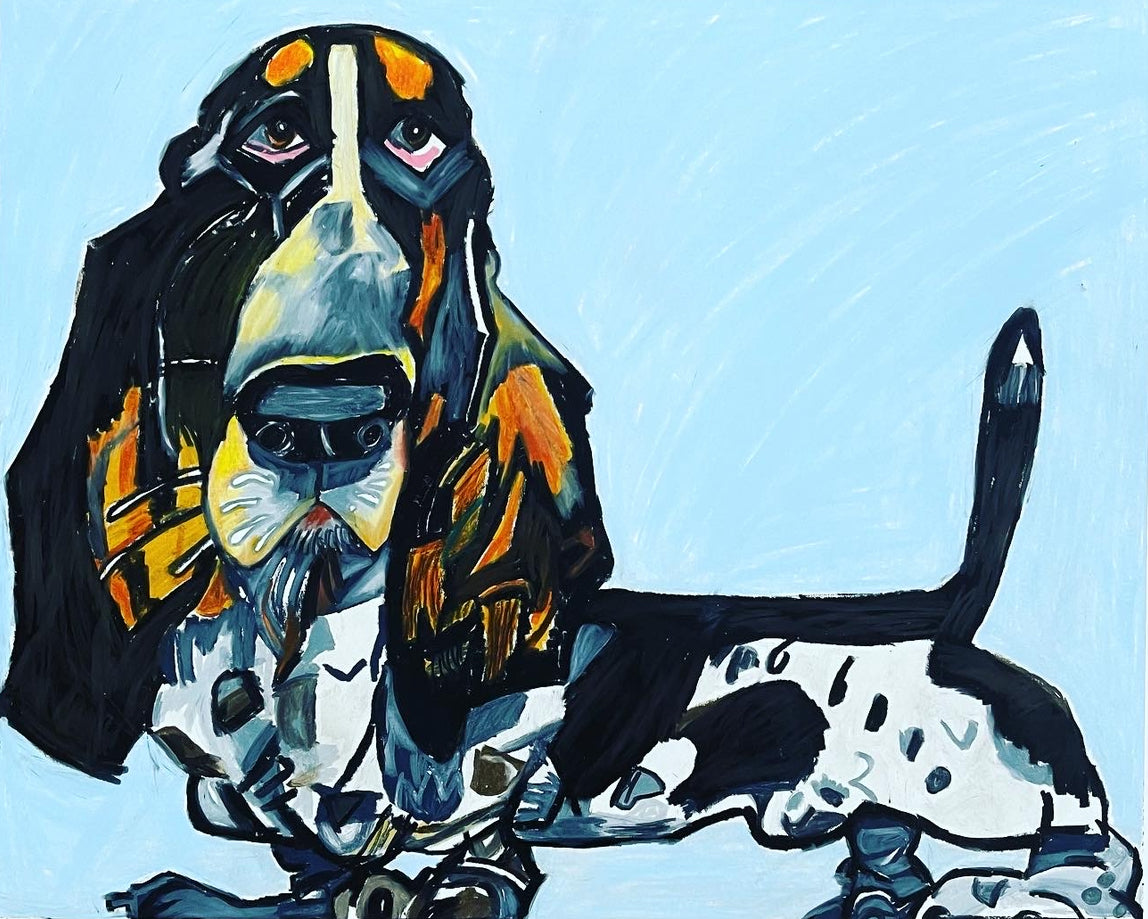 Cute Basset Hound - Art Prints by Vichy's Art - Resin Society