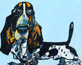 Cute Basset Hound - Art Prints by Vichy's Art - Resin Society