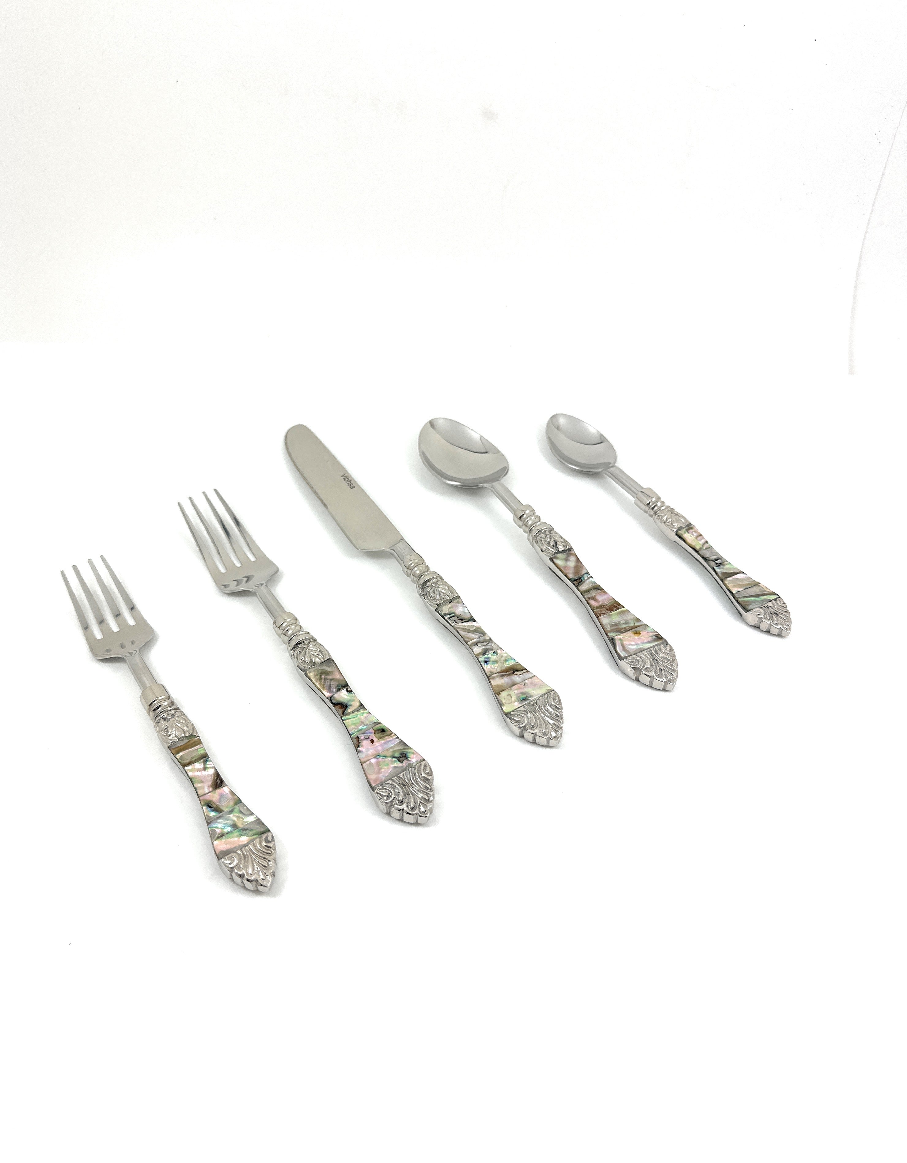 Stainless Steel Flatware set of 20 with Seap work Handle