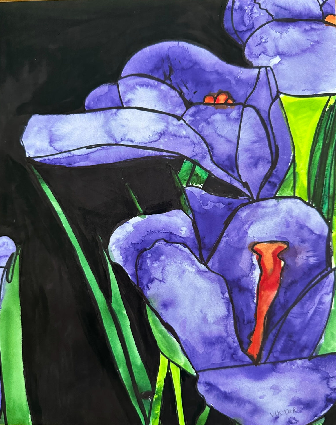 Purple Calla - Art Prints by Vichy's Art - Resin Society