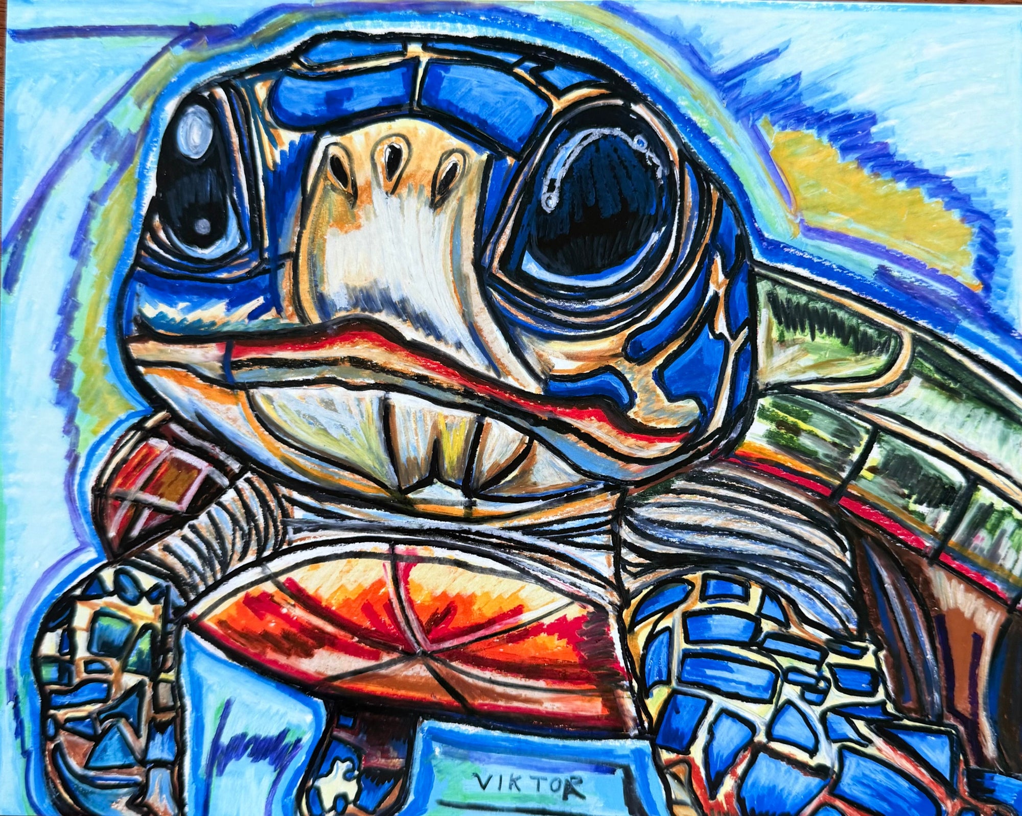 Cute Baby Turtle - Art Prints (landscape) detail image - Resin Society