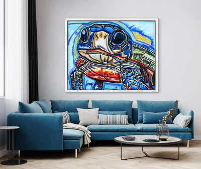 Cute Baby Turtle - Art Prints (landscape) by Vichy's Art - Resin Society