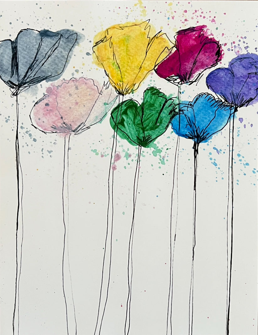 7 flowers - Art Prints by Vichy's Art - Resin Society