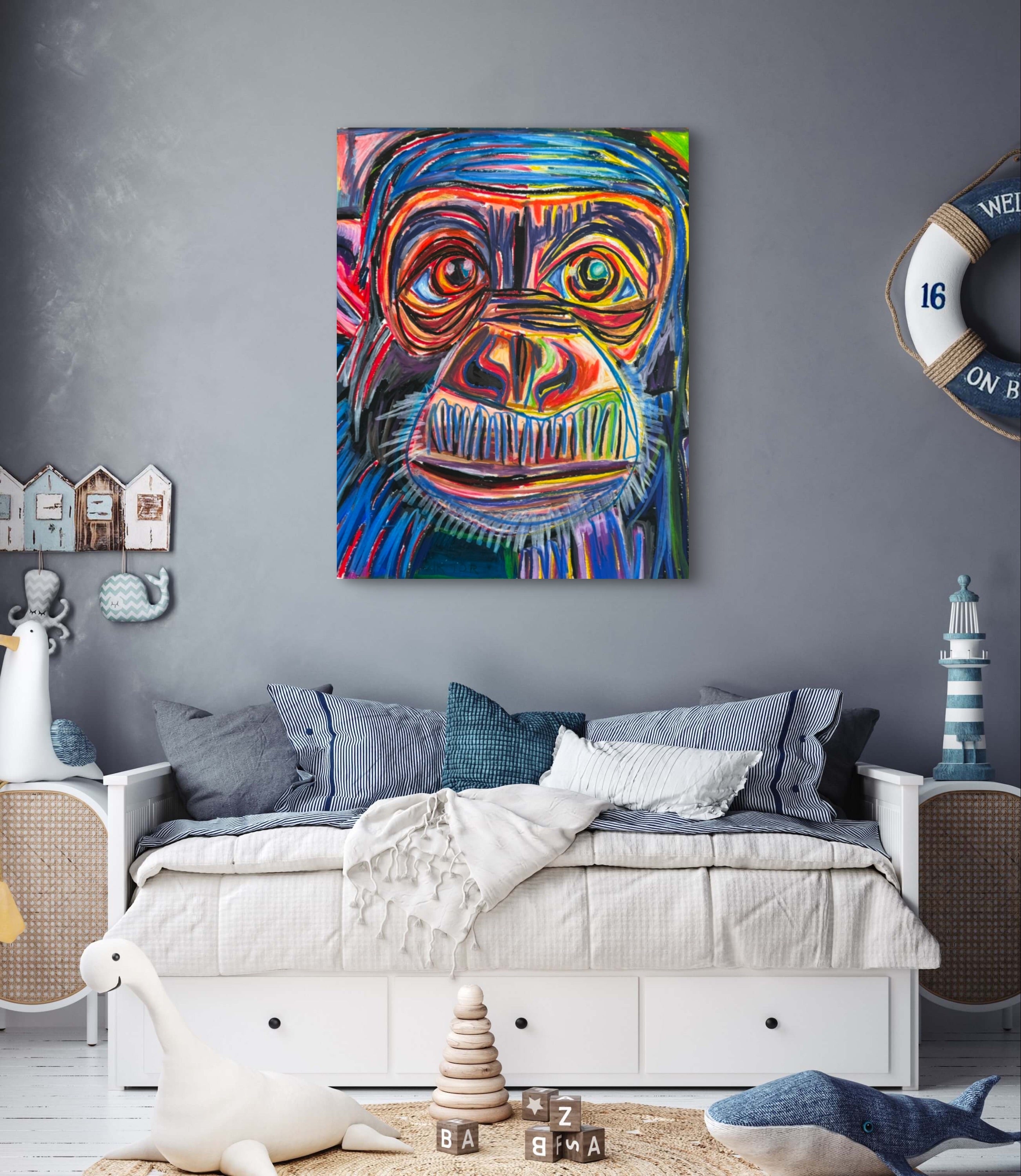 Purple Chimpanzee - Art Prints detail image - Resin Society