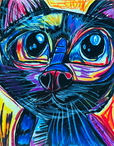 Black Cat - Art Prints by Vichy's Art - Resin Society