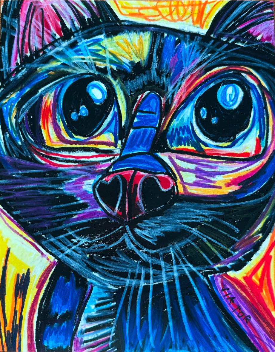 Black Cat - Art Prints by Vichy's Art - Resin Society
