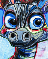 Baby Zebra - Art Prints by Vichy's Art - Resin Society
