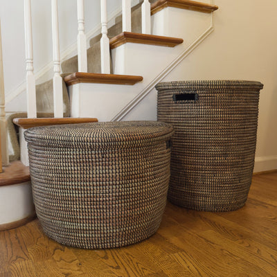 Black Flat Lid Basket - Large by Mbare Ltd - product image 5 for Resin Society
