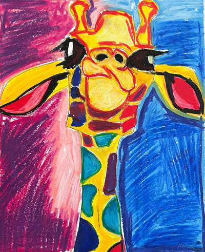 Emily, The Giraffe - Art Prints by Vichy's Art - Resin Society