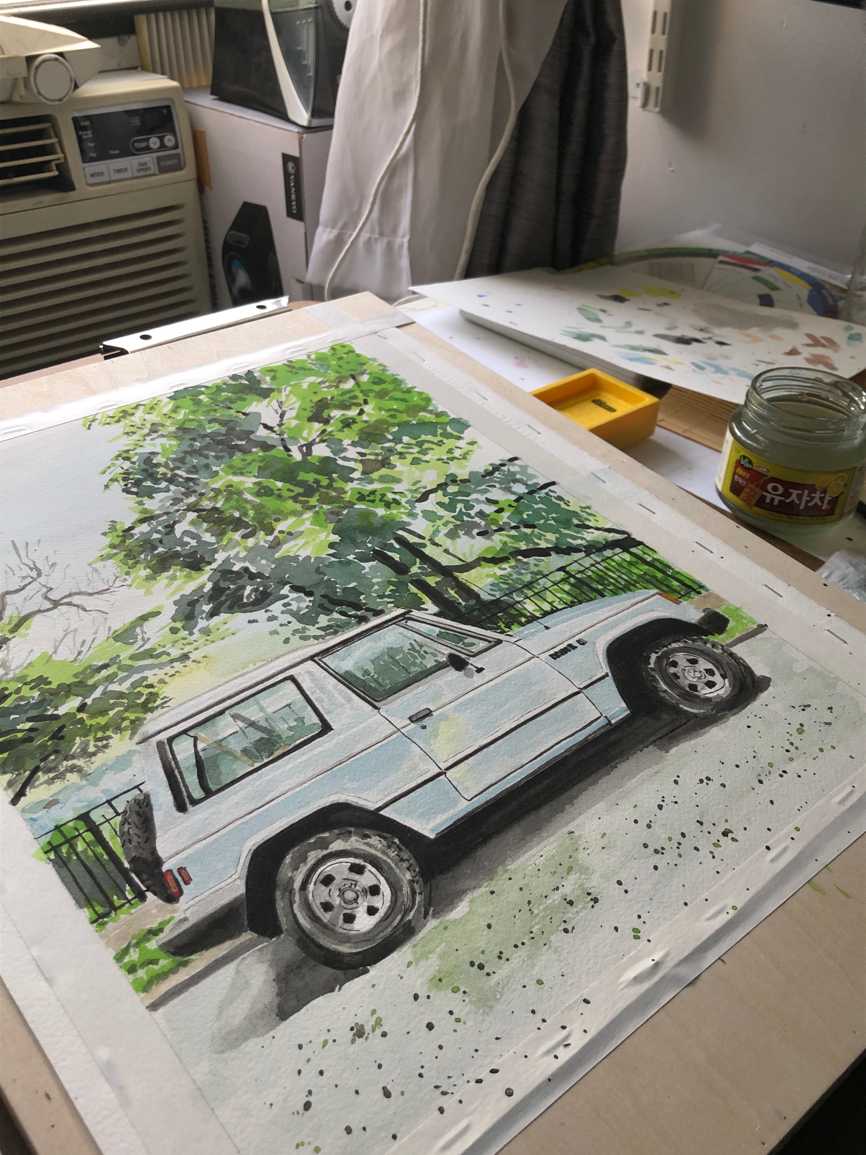 Dodge Raider Painting, Classic Car, Street Scene by Art By Francis - product image 3 for Resin Society