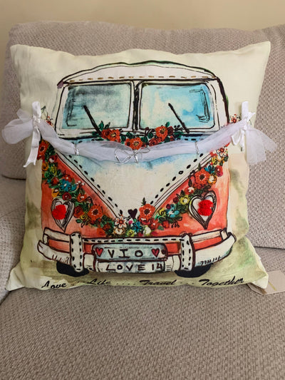 Chicos Home Sweetheart Decorative Throw Pillow with modern fringes on sofa