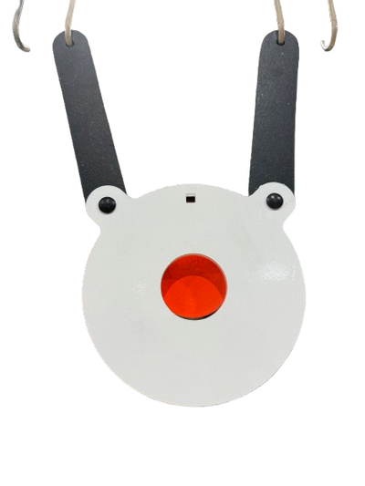 10-inch SR500 Bullseye Gong 3/8" shooting target with mounting holes and bullseye center