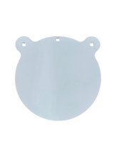 SR500 Gong Target 1/4 inch by Shooting Targets USA, displayed in multiple sizes with mounting holes
