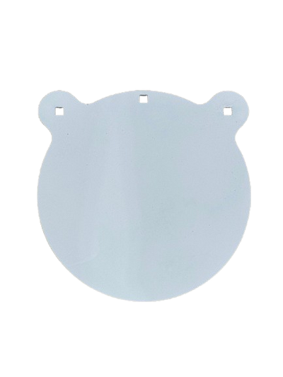 SR500 Gong Target 1/4 inch by Shooting Targets USA, displayed in multiple sizes with mounting holes