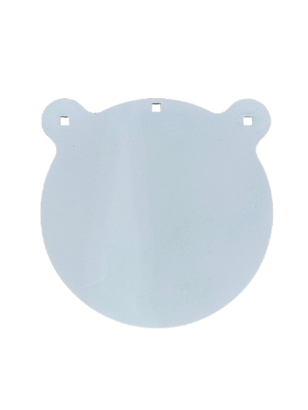 SR500 Gong Target 1/4 inch by Shooting Targets USA, displayed in multiple sizes with mounting holes