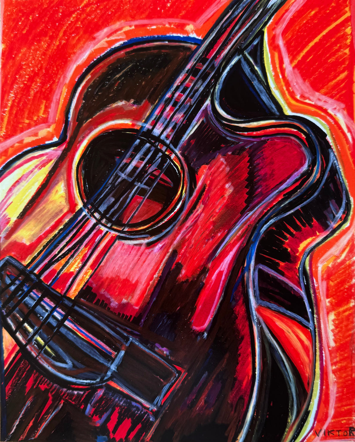 Guitar - Art Prints by Vichy's Art - Resin Society